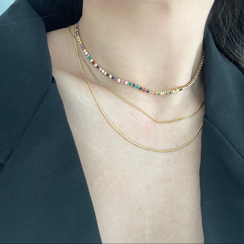 ✨Rainbow Tennis Choker - Picture 5 of 9